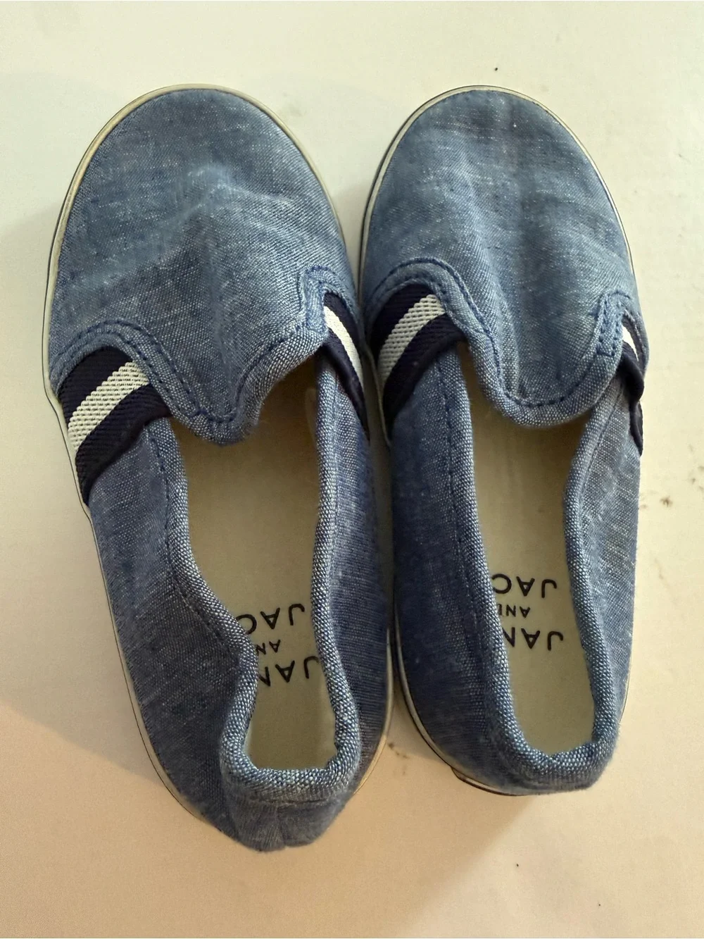 Janie And Jack Slip On Blue Shoes Toddler Size 9 #Lux-K-SH